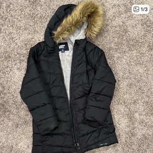 Lands' End Girls Black Hooded Jacket